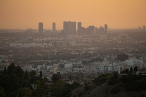 Los Angeles painted in gold during sunset