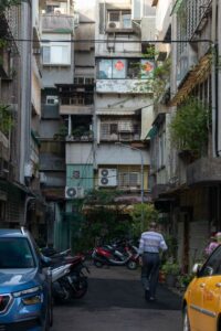 Multistory apartment buildings of Taipei