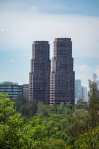 Posh apartment towers in CDMX