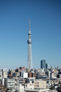 Tokyo Skytree on a clear day of winter