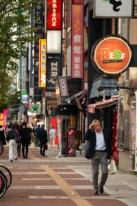 The streets of Sapporo City The streets of Sapporo City