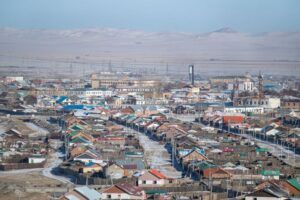 Close-up of a neighborhood in Kharkhorin Close-up of a neighborhood in Kharkhorin