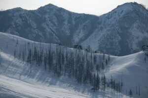 Mountain make perfect sliding slopes in winter Mountain make perfect sliding slopes in winter